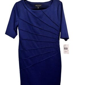 Connected Apparel Deep Blue Sheath Dress